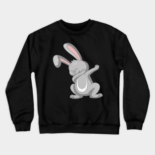 Funny kids design rabbit dabbing Crewneck Sweatshirt